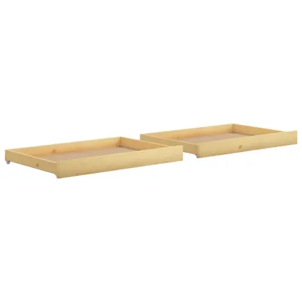 Tiroirs de lit 2 pcs Bois de pin massif 2