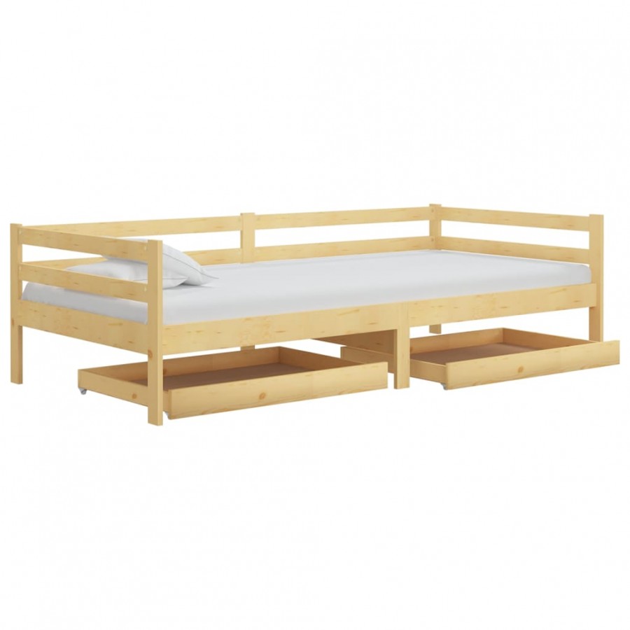 Tiroirs de lit 2 pcs Bois de pin massif