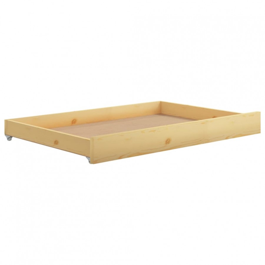Tiroirs de lit 2 pcs Bois de pin massif