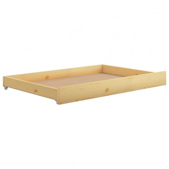 Tiroirs de lit 2 pcs Bois de pin massif Tiroirs de lit 2 pcs Bois de pin massif