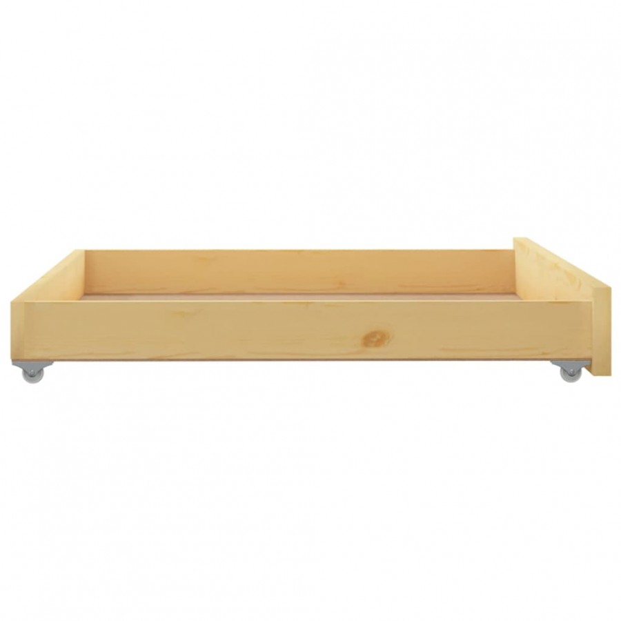 Tiroirs de lit 2 pcs Bois de pin massif
