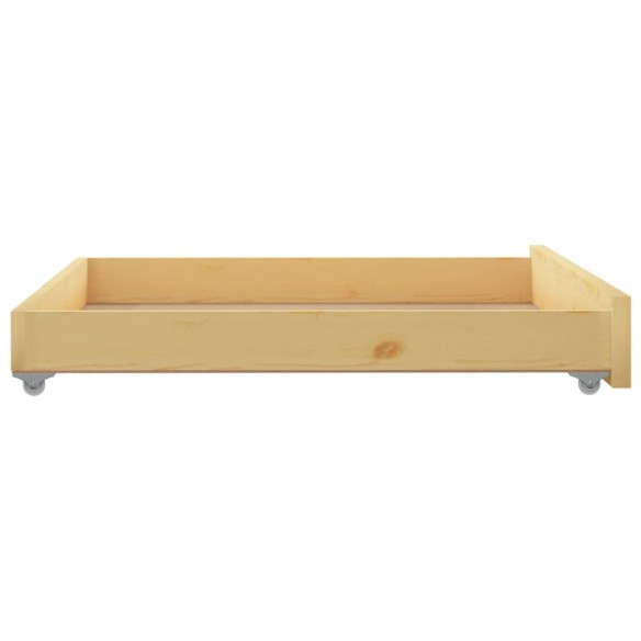 Tiroirs de lit 2 pcs Bois de pin massif Tiroirs de lit 2 pcs Bois de pin massif