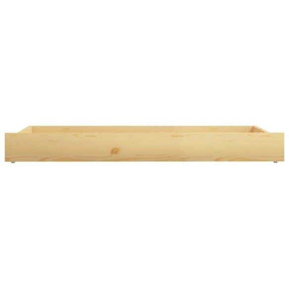 Tiroirs de lit 2 pcs Bois de pin massif Tiroirs de lit 2 pcs Bois de pin massif
