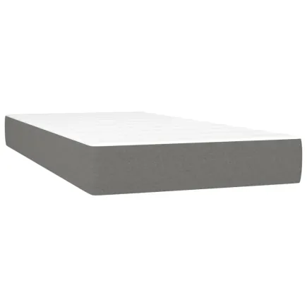 Matelas de lit à ressorts ensachés Gris foncé 80x200x20cm Tissu 2