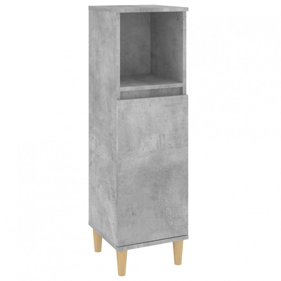 Armoire de salle de bain gris béton 30x30x100 cm