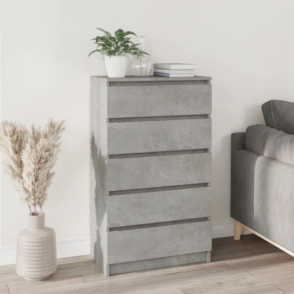 Commode Gris béton 60x36x103 cm 