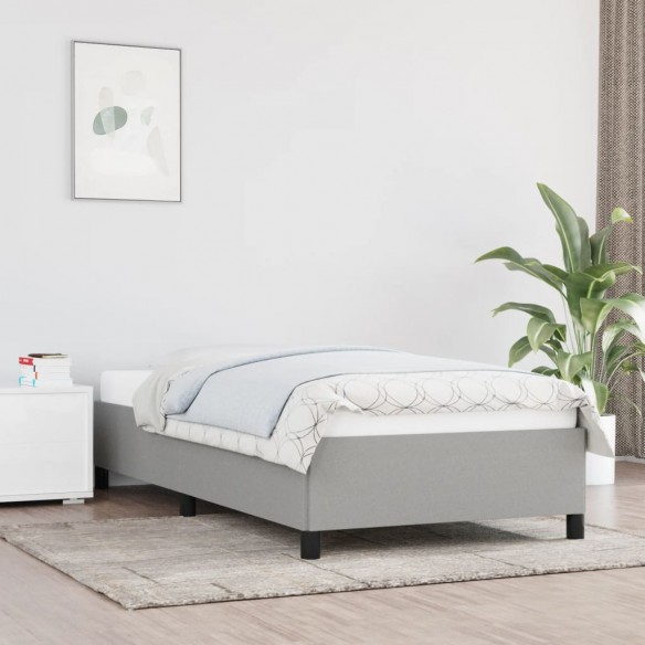 Lit Gris clair 90x200 cm Tissu