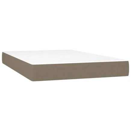 Matelas de lit à ressorts ensachés Taupe 120x200x20 cm Tissu 2