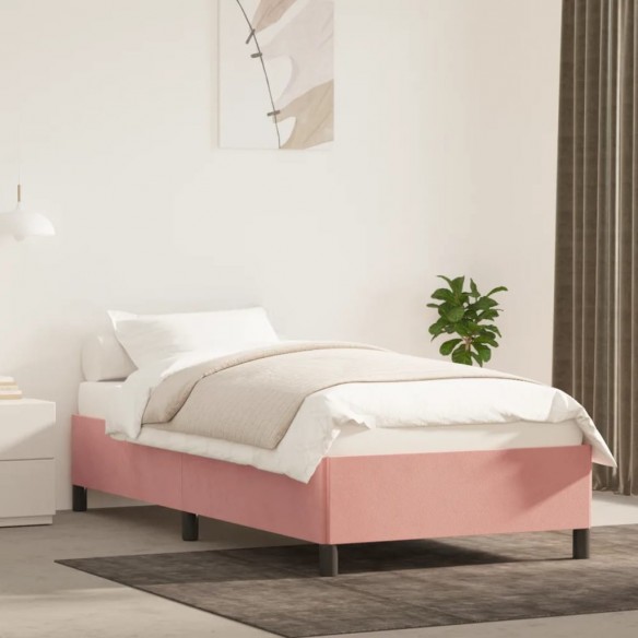 Lit Rose 100x200 cm Velours