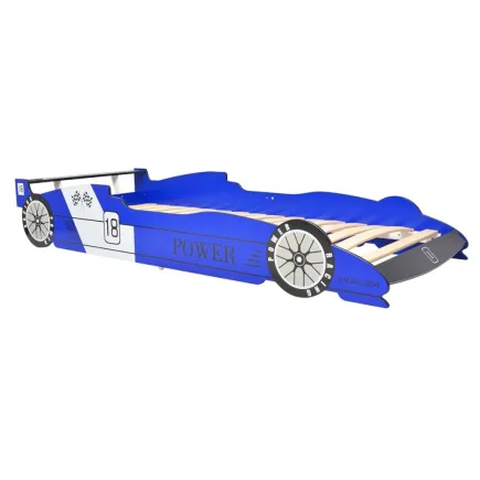 Lit voiture de course pour enfants 90 x 200 cm Bleu 2