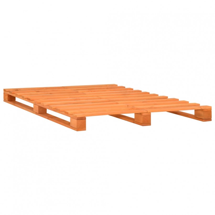 Lit de palette Marron Bois de pin massif 160 x 200 cm