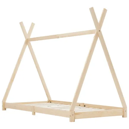 Lit d'enfant Bois de pin massif 80x160 cm 2