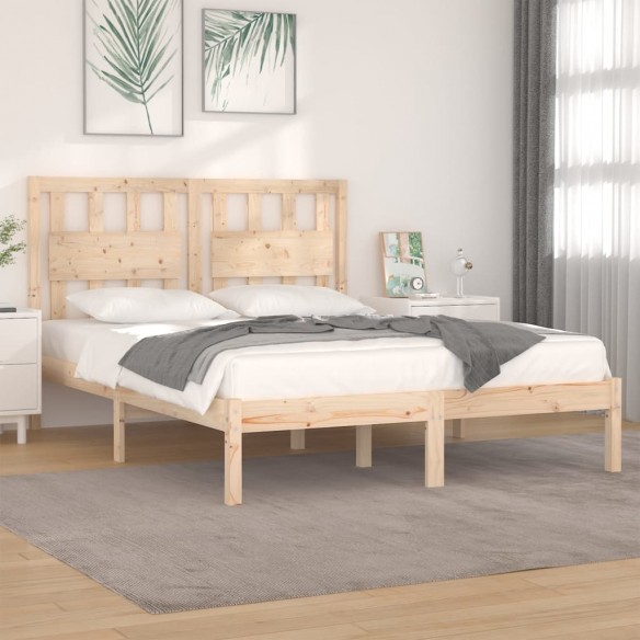 Lit Bois de pin massif 140x190 cm
