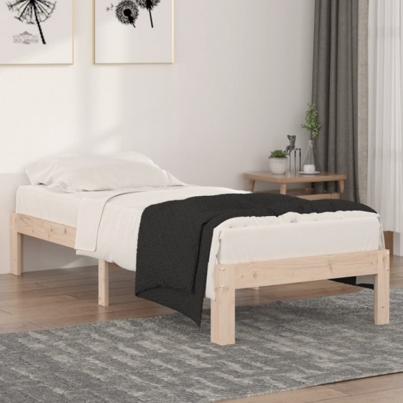 Lit bois massif 75x190 cm petit simple
