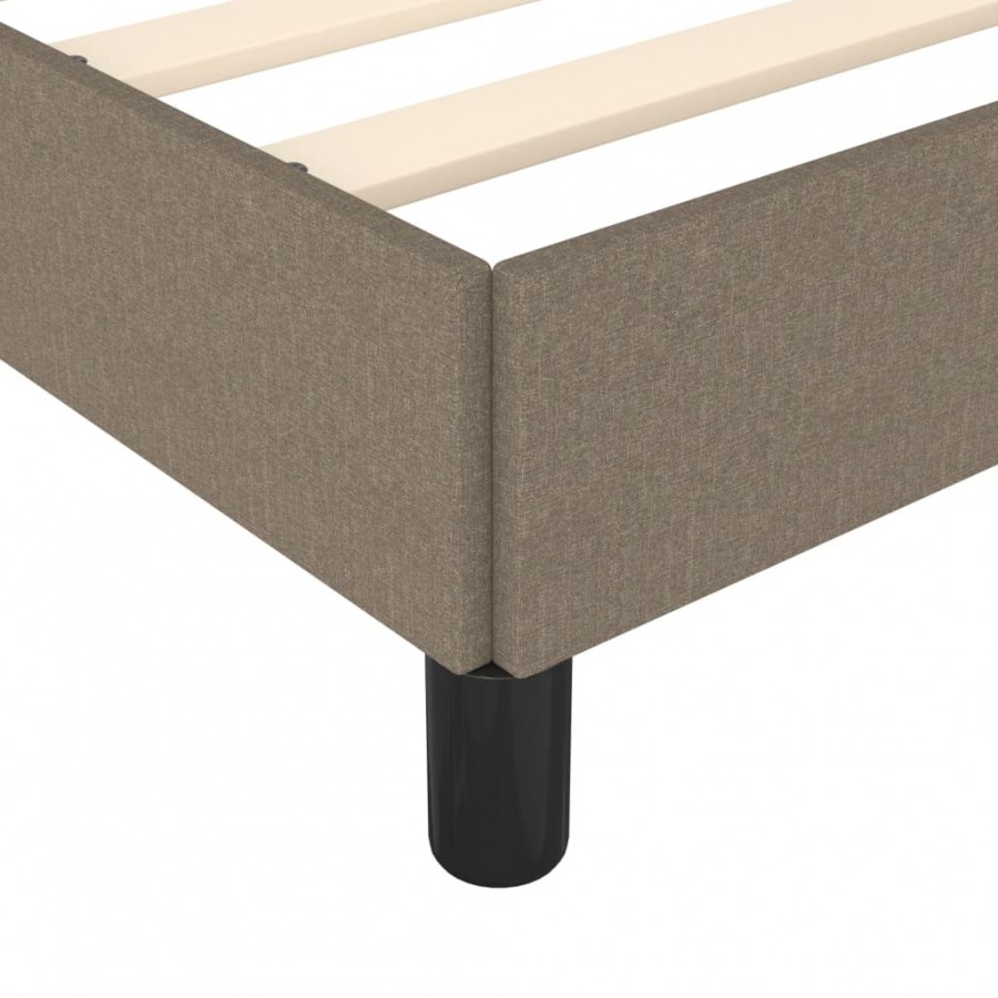 Lit Taupe 90x200 cm Tissu