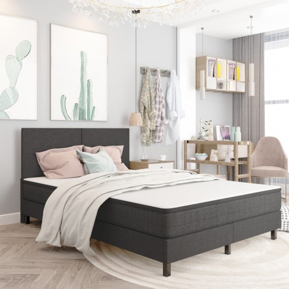 Lit Gris Tissu 160x200 cm
