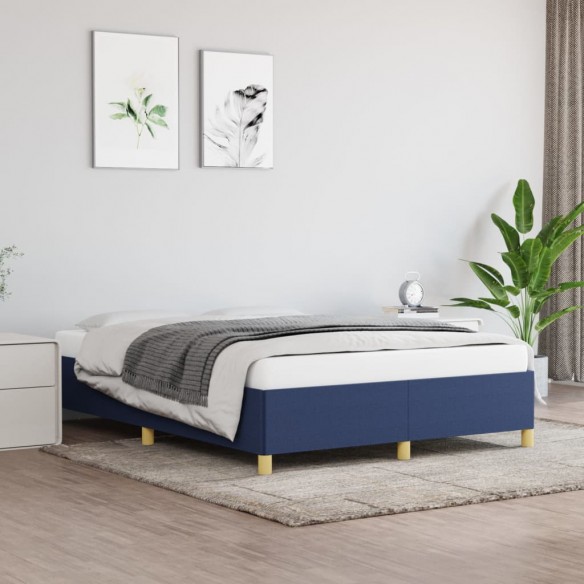 Lit Bleu 140 x 200 cm Tissu