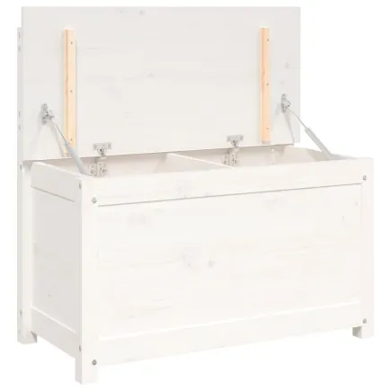 Banc Blanc 80x41x77 cm Bois de pin massif 2