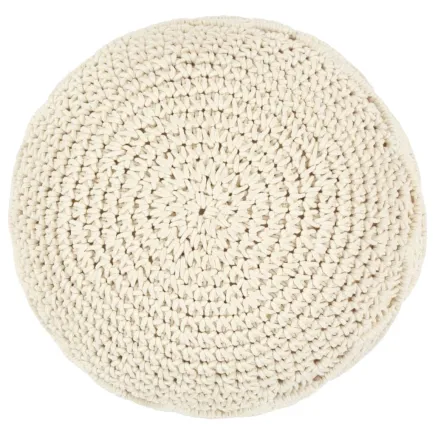 Pouf fait à la main en macramé 45 x 30 cm Coton 2