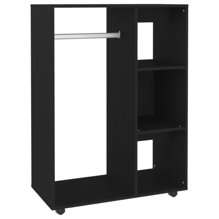 Garde-robe Noir 80x40x110 cm Aggloméré 2
