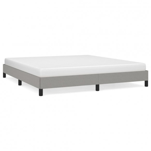 Lit Gris clair 180x200 cm Tissu