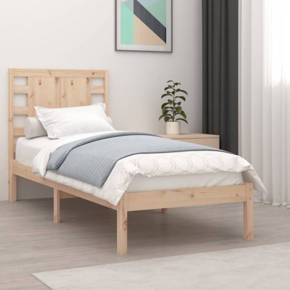 Lit bois massif 90x190 cm simple