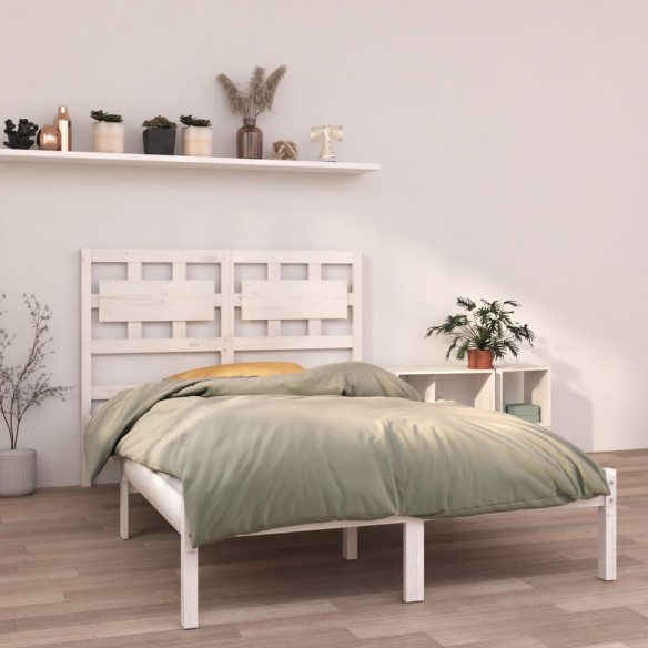 Lit Blanc Bois massif 120x190 cm Petit Double
