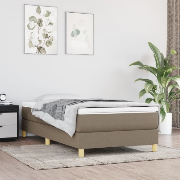 Lit Taupe 90x200 cm Tissu