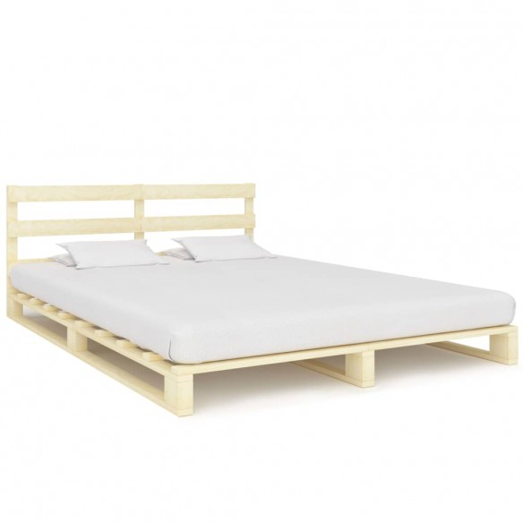 Lit de palette Bois de pin massif 200 x 200 cm