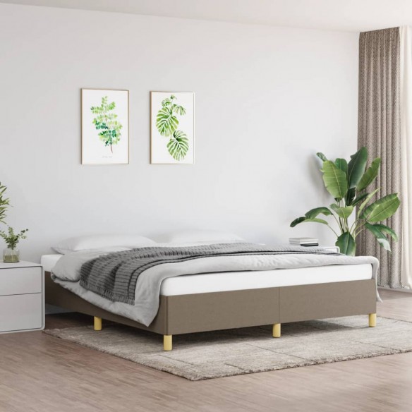 Lit Taupe 160x200 cm Tissu