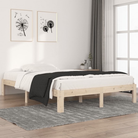 Lit Bois de pin massif 140x200 cm