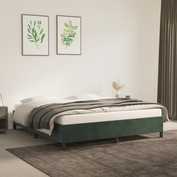 Lit Vert foncé 180x200 cm Velours
