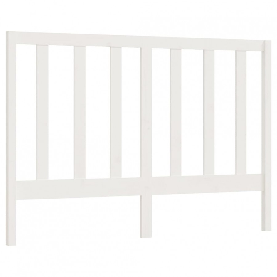 Tête de lit Blanc 146x4x100 cm Bois massif de pin