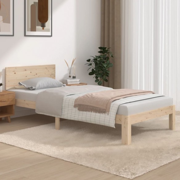 Lit Bois de pin massif 90x200 cm