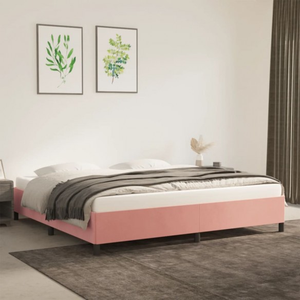 Lit Rose 200x200 cm Velours