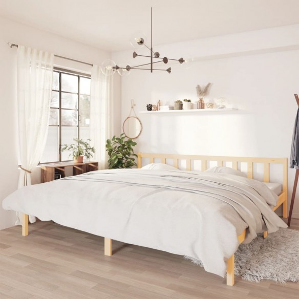 Lit bois de pin massif 200x200 cm