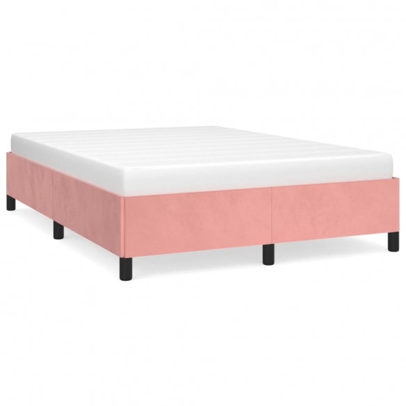 Lit Rose 140x190 cm Velours