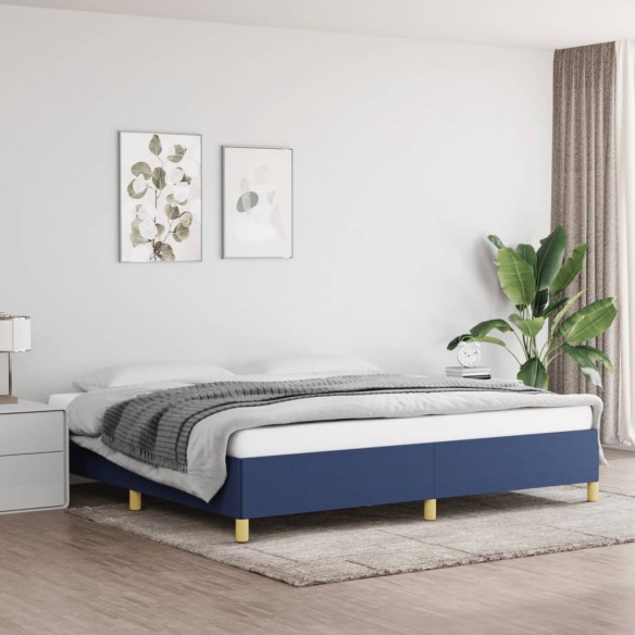 Lit Bleu 200x200 cm Tissu