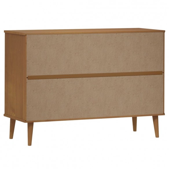 Commode MOLDE Marron 113x40x80 cm Bois de pin massif Commode MOLDE Marron 113x40x80 cm Bois de pin massif