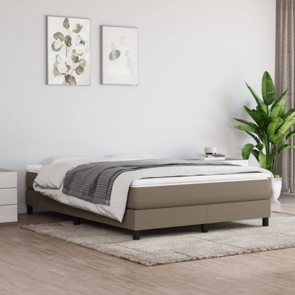 Lit Taupe 140x200 cm Tissu