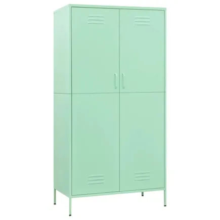 Garde-robe Vert menthe 90x50x180 cm Acier 2