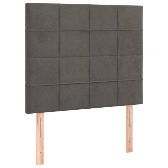 Têtes de lit 2 pcs Gris foncé 100x5x78/88 cm Velours Têtes de lit 2 pcs Gris foncé 100x5x78/88 cm Velours