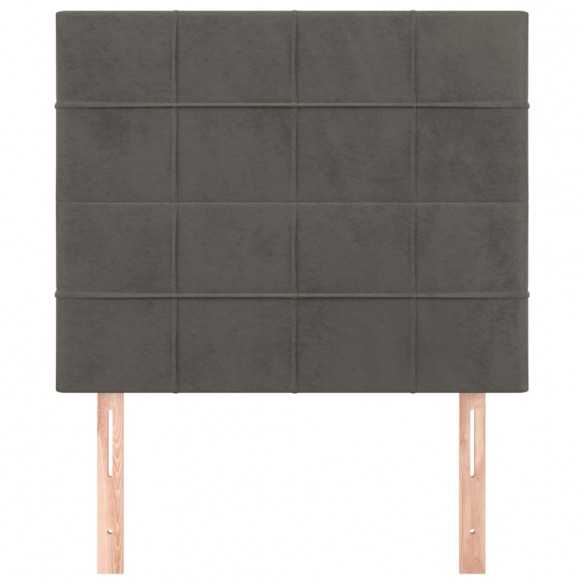 Têtes de lit 2 pcs Gris foncé 100x5x78/88 cm Velours Têtes de lit 2 pcs Gris foncé 100x5x78/88 cm Velours