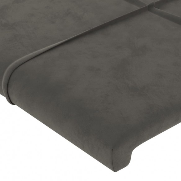 Têtes de lit 2 pcs Gris foncé 100x5x78/88 cm Velours Têtes de lit 2 pcs Gris foncé 100x5x78/88 cm Velours