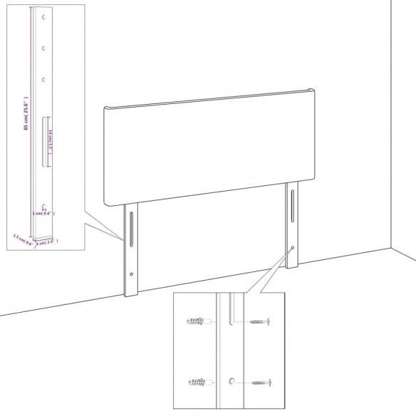 Têtes de lit 2 pcs Gris foncé 100x5x78/88 cm Velours Têtes de lit 2 pcs Gris foncé 100x5x78/88 cm Velours
