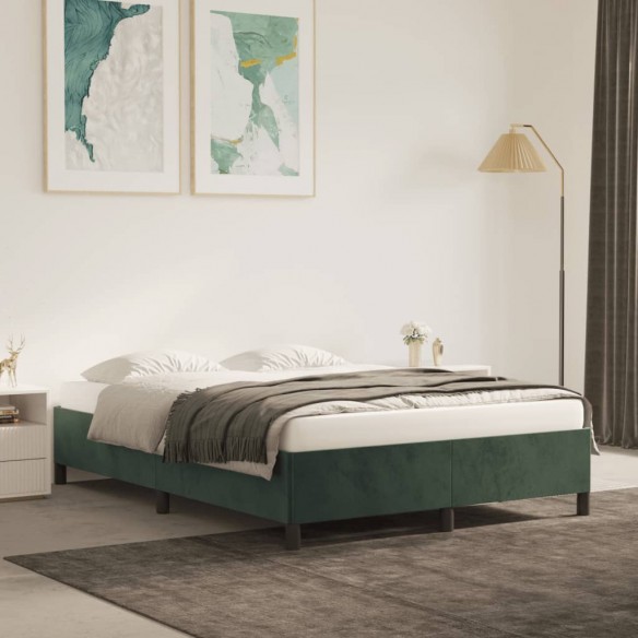 Lit Vert foncé 140x190 cm Velours