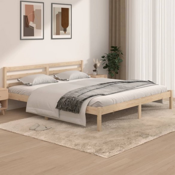 Lit bois de pin massif 180x200 cm super king
