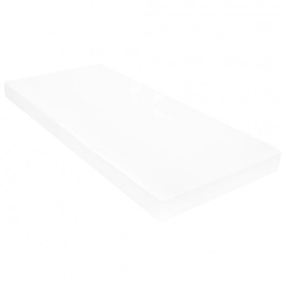 Lit de repos avec matelas 90x200 cm Blanc Bois de pin massif