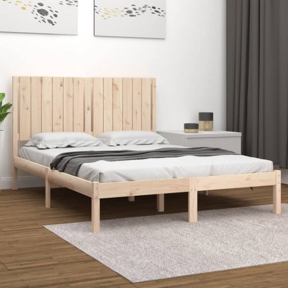 Lit Bois de pin massif 140x190 cm