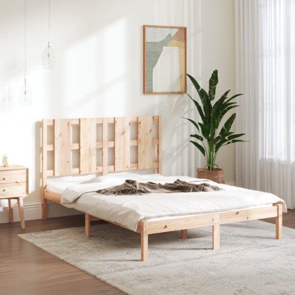 Lit Bois de pin massif 140x190 cm